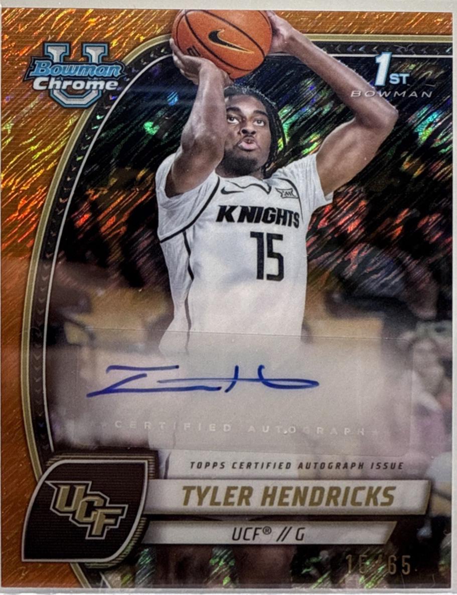 Tyler Hendricks [Orange Shimmer Refractor Autograph] #68