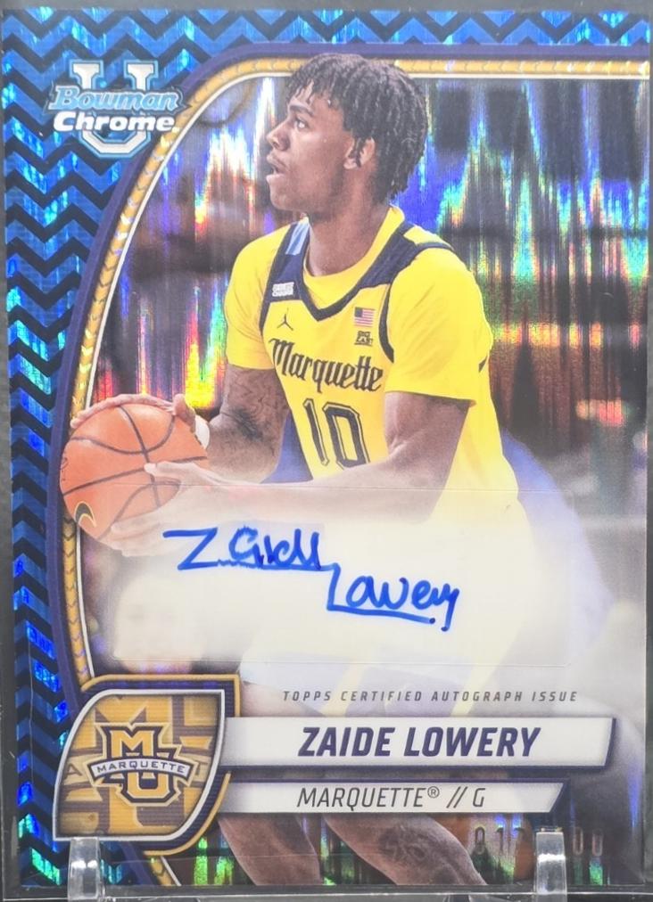 Zaide Lowery [Black Blue Refractor Autograph] #90