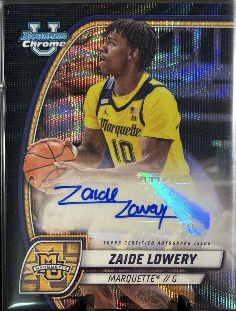 Zaide Lowery [Black Wave Refractor Autograph] #90