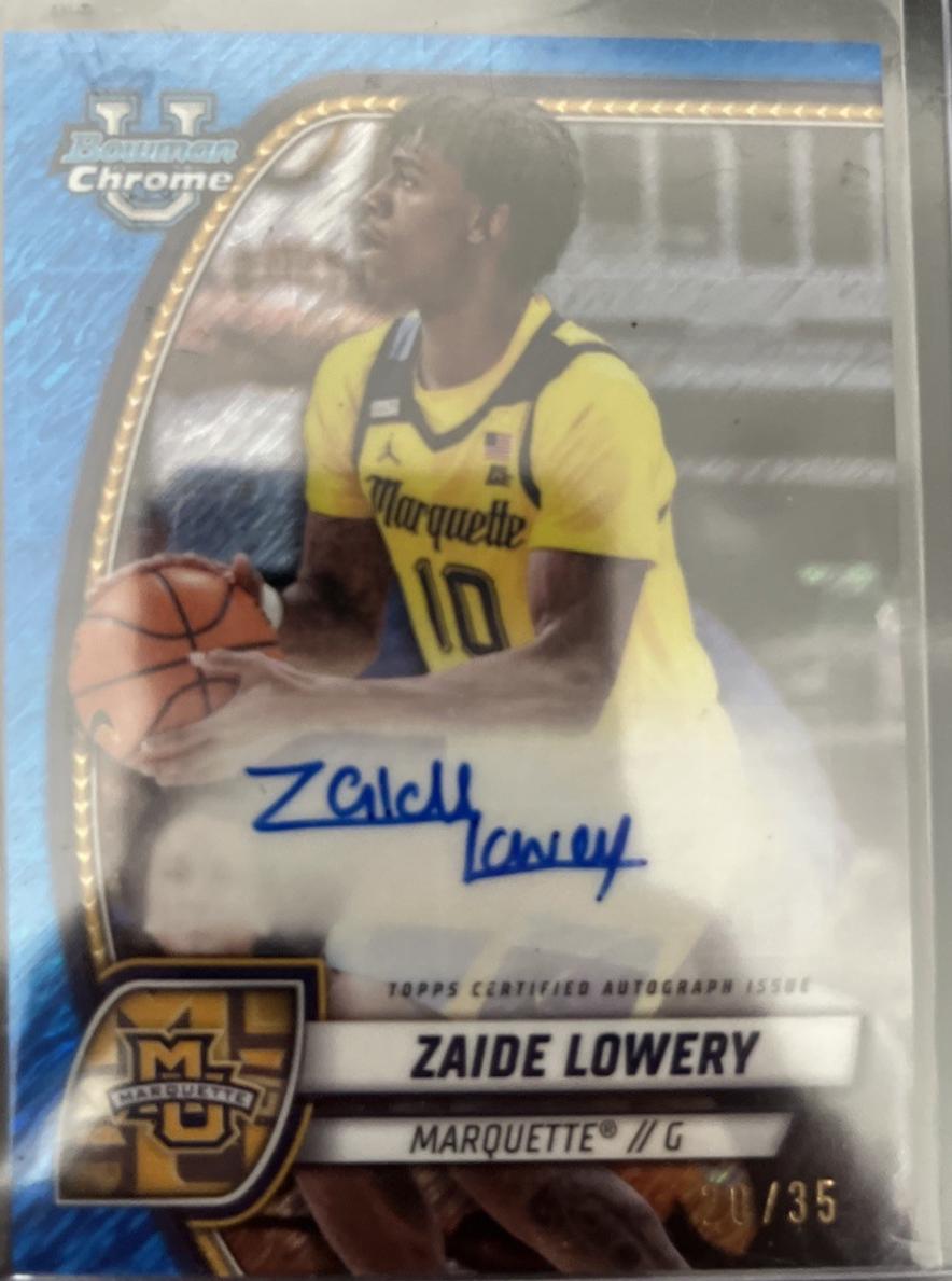 Zaide Lowery [Blue Shimmer Refractor Autograph] #90