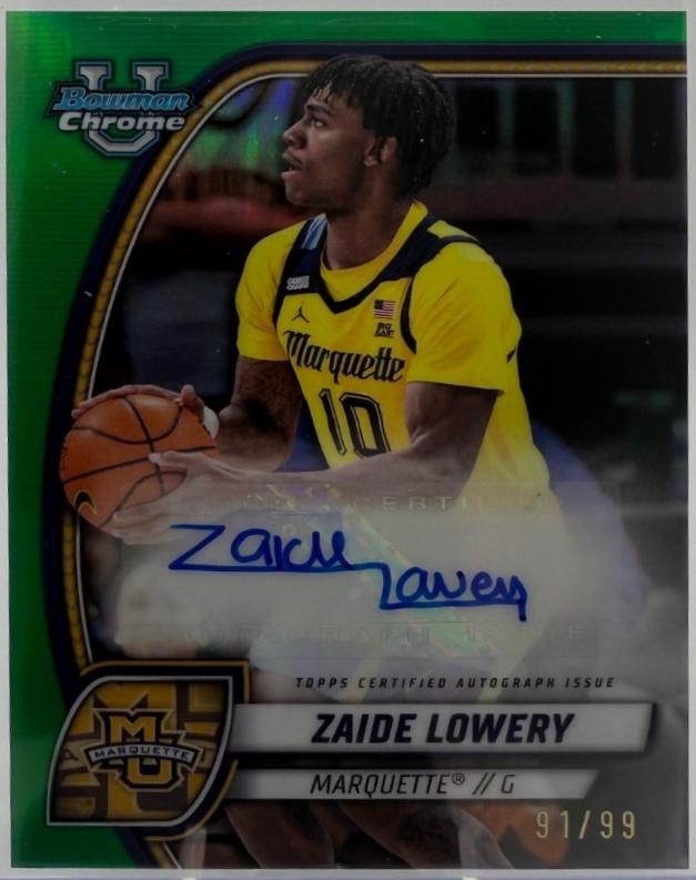 Zaide Lowery [Green Refractor Autograph] #90