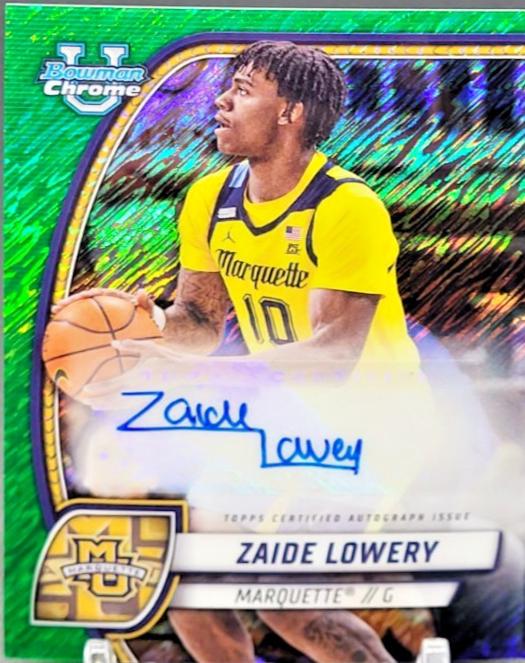 Zaide Lowery [Green Shimmer Refractor Autograph] #90