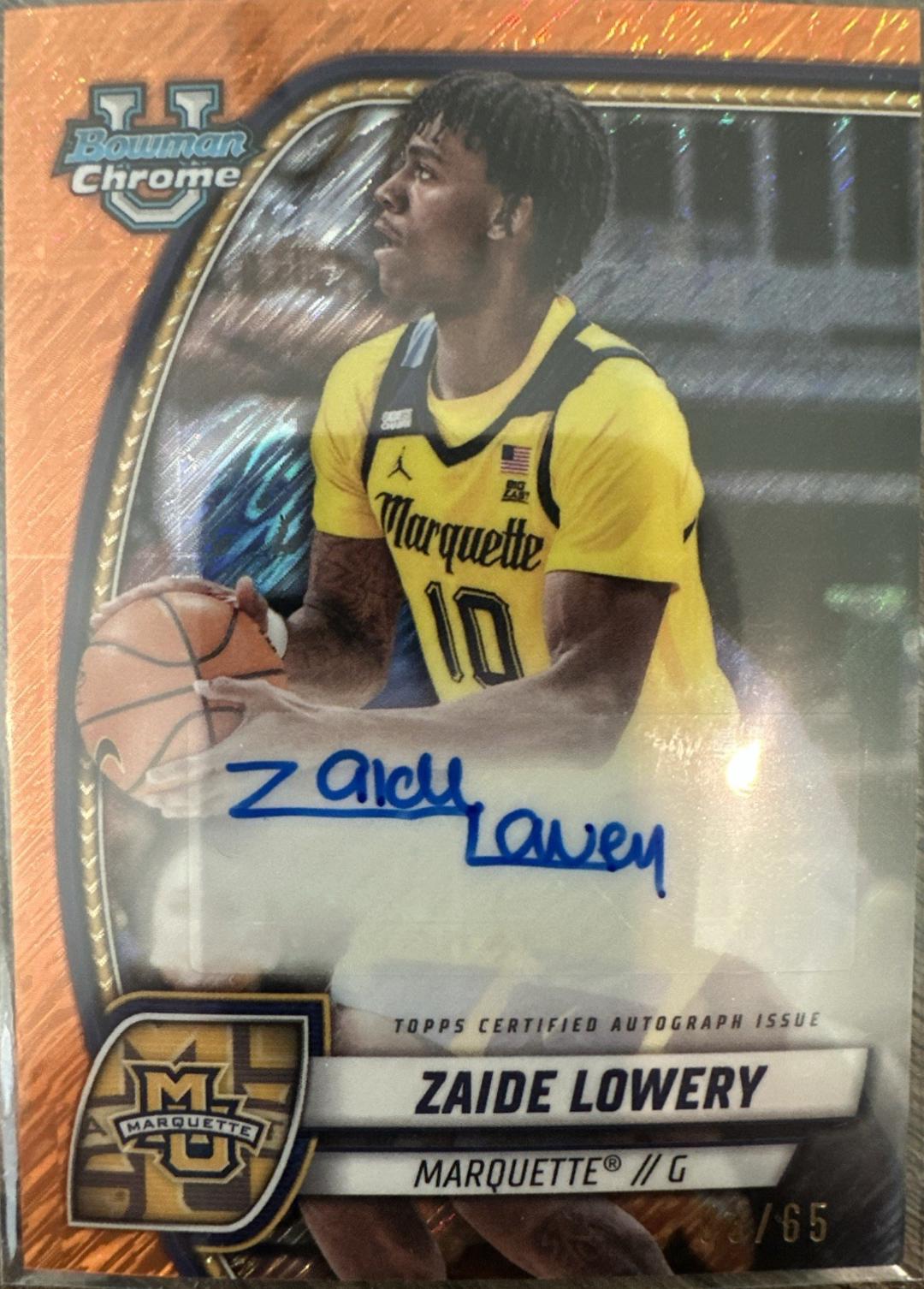 Zaide Lowery [Orange Shimmer Refractor Autograph] #90