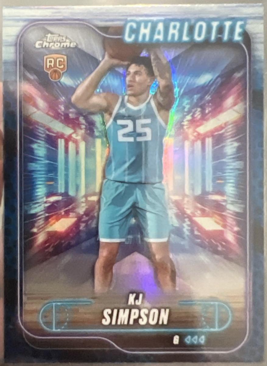 KJ Simpson [Blue Basketball Refractor] #102