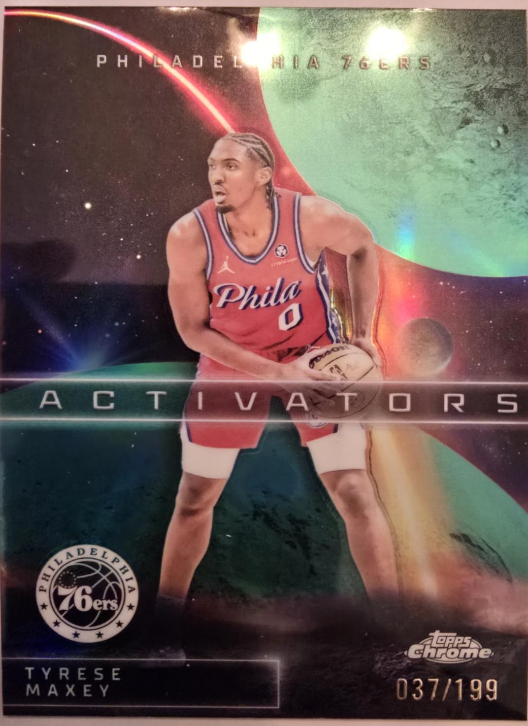 Tyrese Maxey [Aqua Refractor] #AC-6