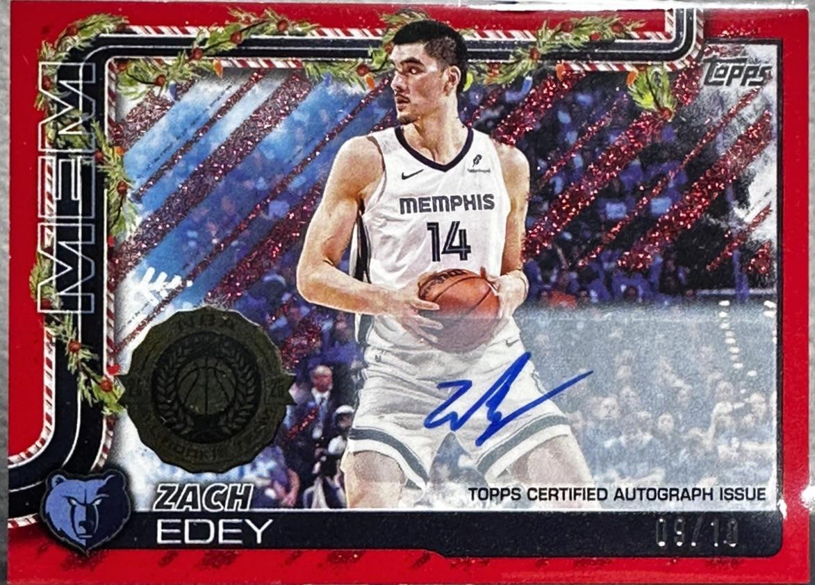 Zach Edey [Red Metallic Glitter] #H150