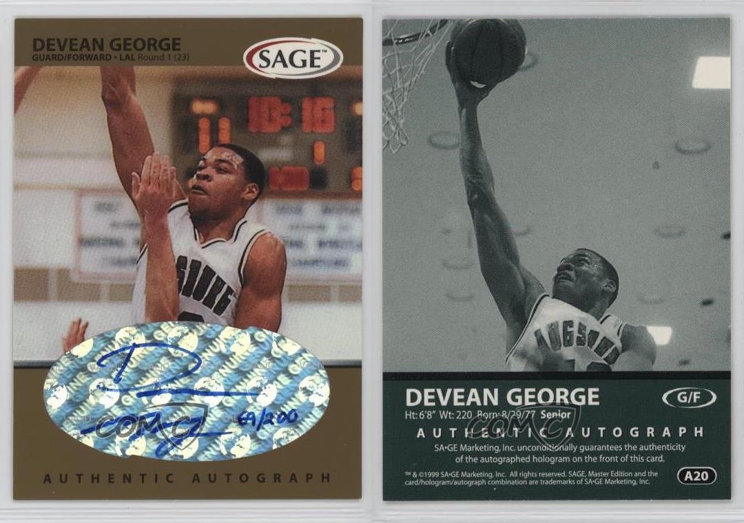 Devean George [Autograph Gold] #A20