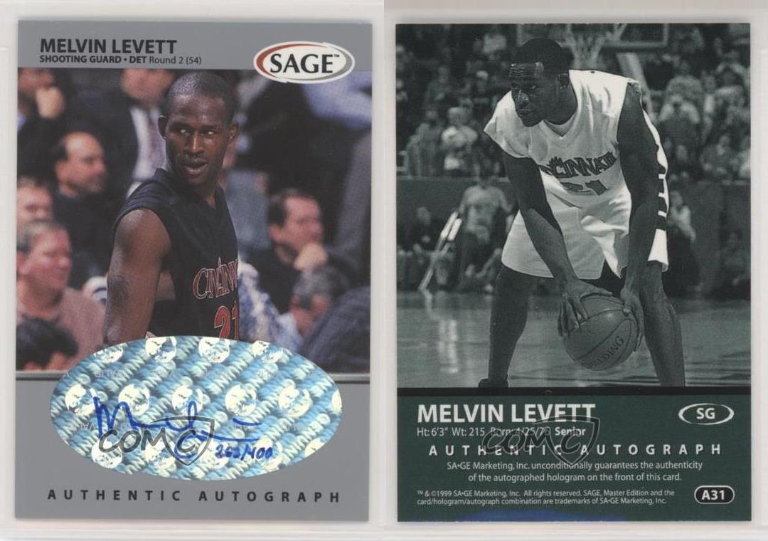 Melvin Levett [Autographs Silver] #A31