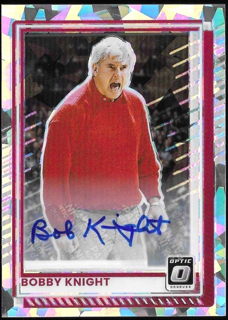 Bobby Knight [Cracked Ice Holo Optic Autograph] #197