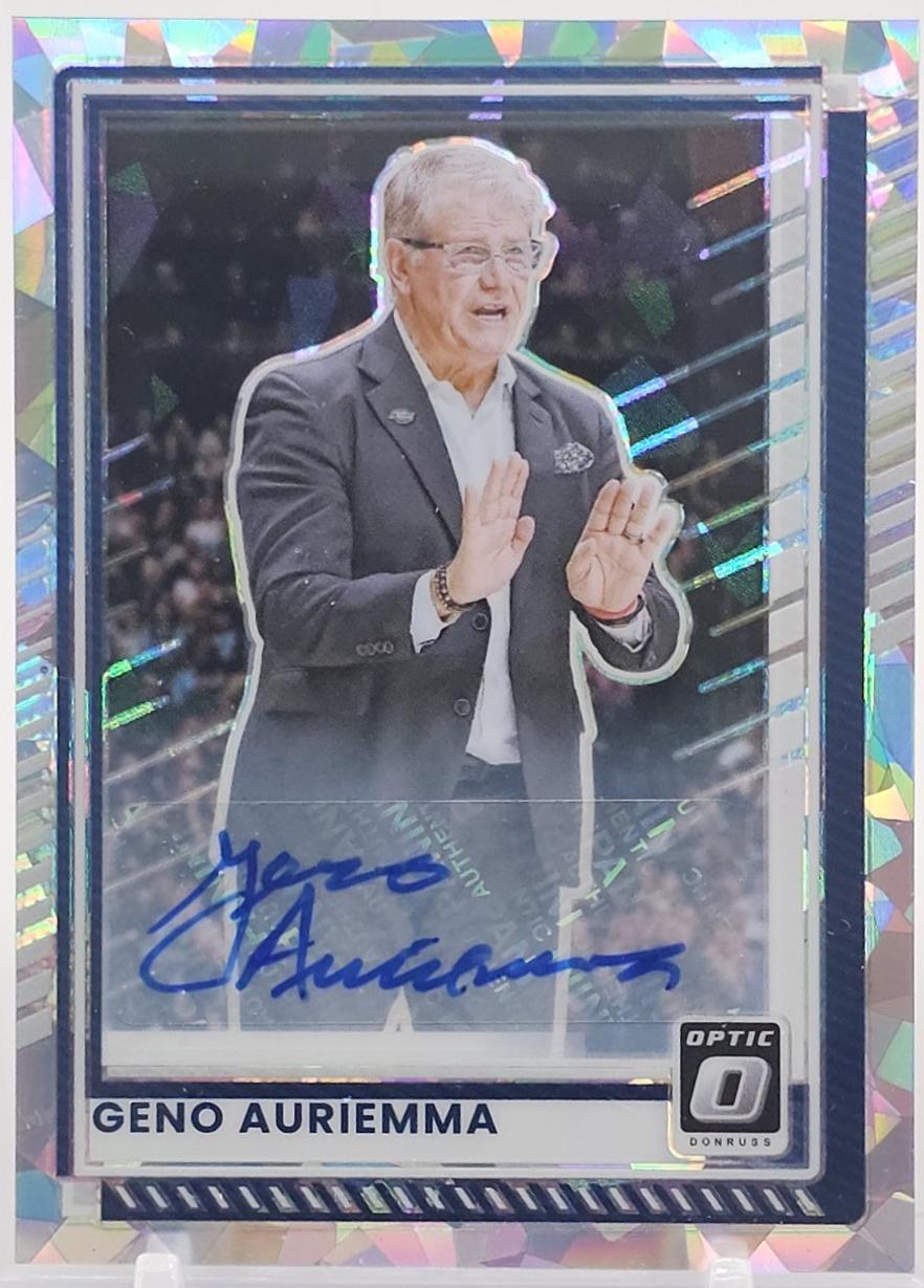 Geno Auriemma [Cracked Ice Holo Optic Autograph] #193