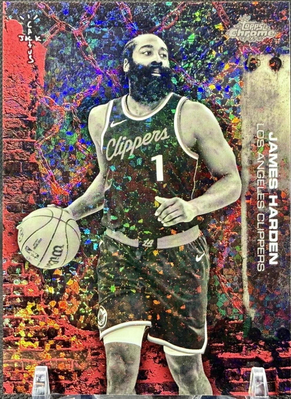 James Harden [Red Mini-Diamond Refractor] #45