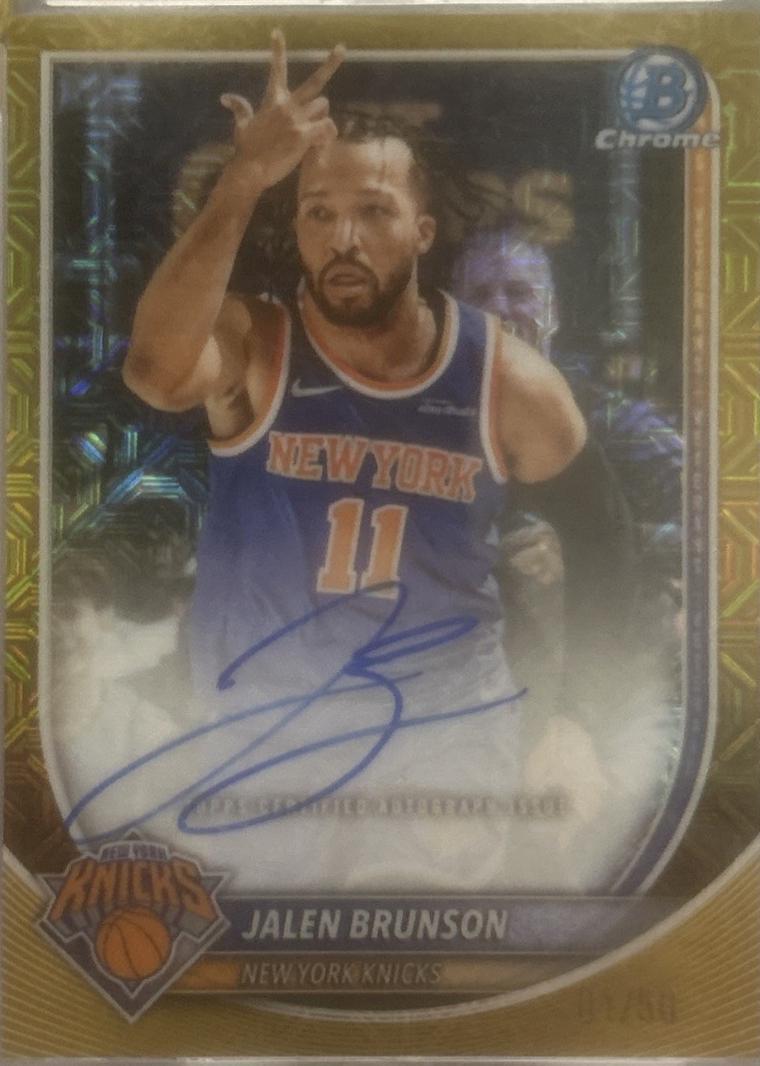 Jalen Brunson [Gold Refractor] #BCA-JU