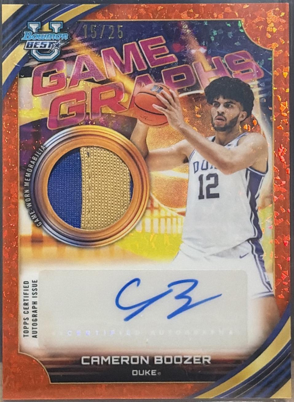 Cameron Boozer [Orange Mini-Diamond] #GG-CB