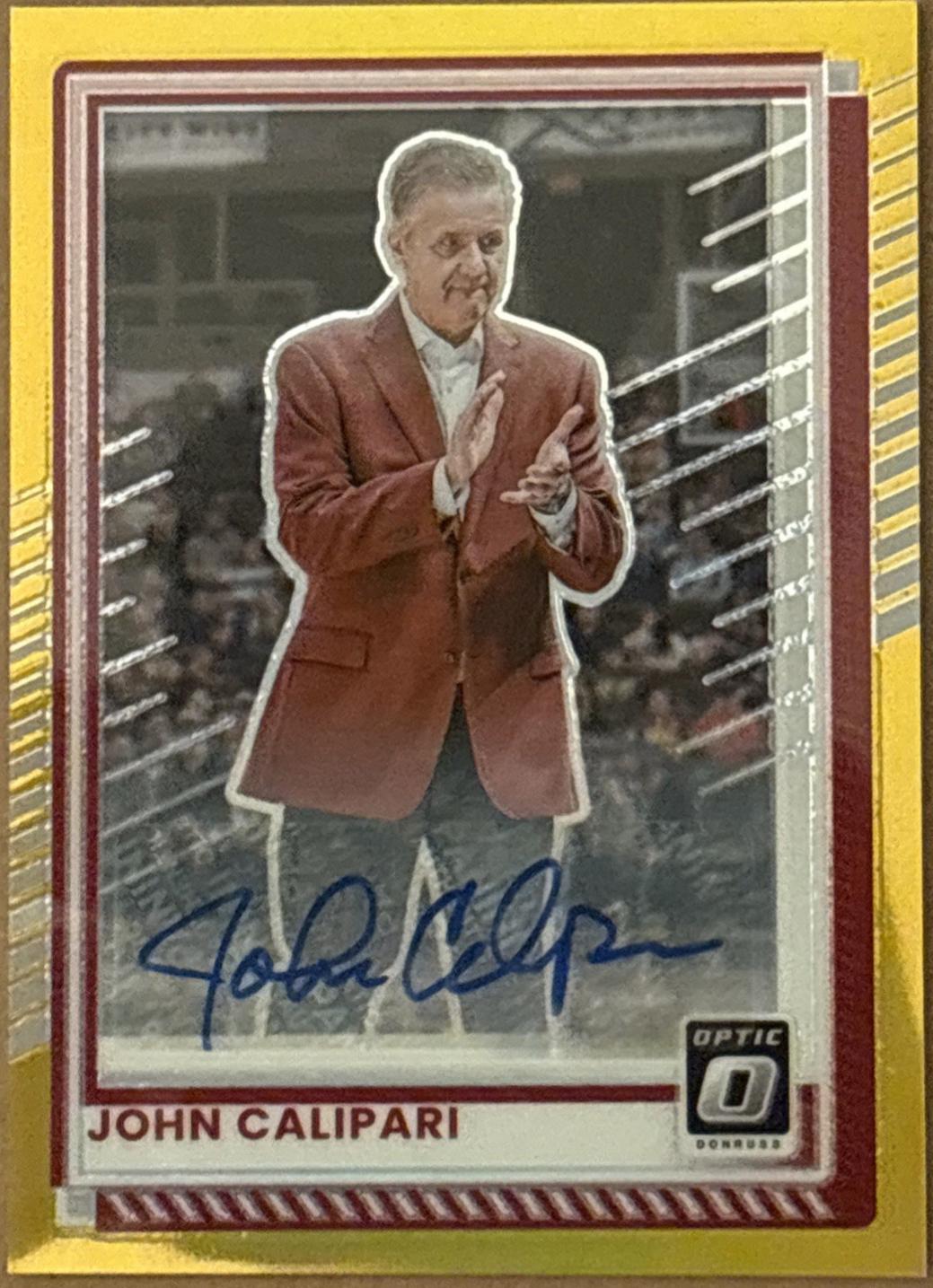 John Calipari [Gold Holo Optic Autograph] #133