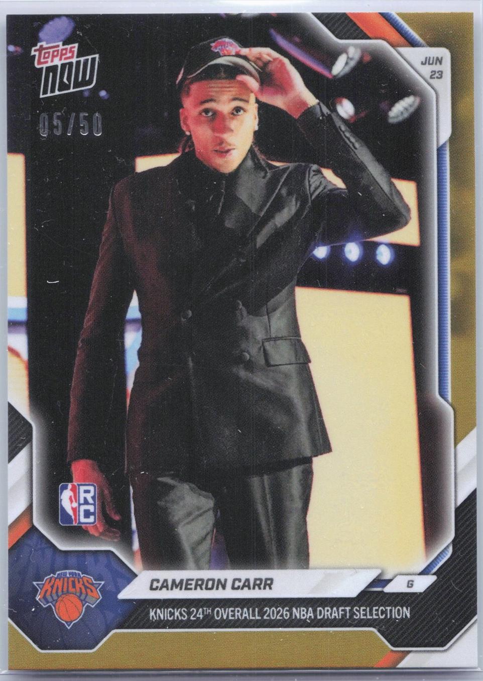 Cameron Carr [Gold] #CCAR