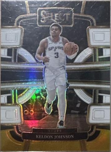 Keldon Johnson [Black White Gold Prizm] #61