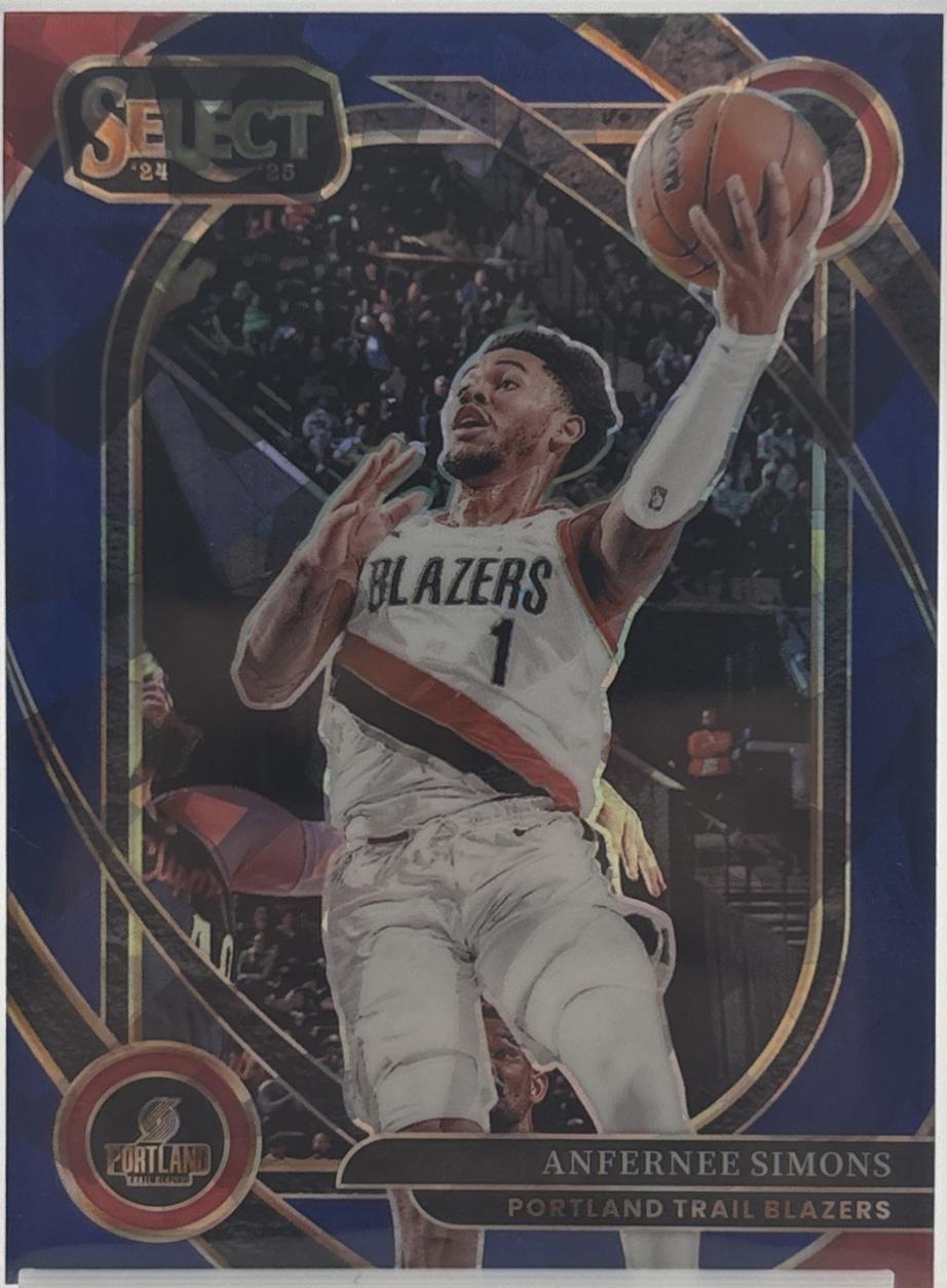 Anfernee Simons [Blue Cracked Ice Prizm] #208