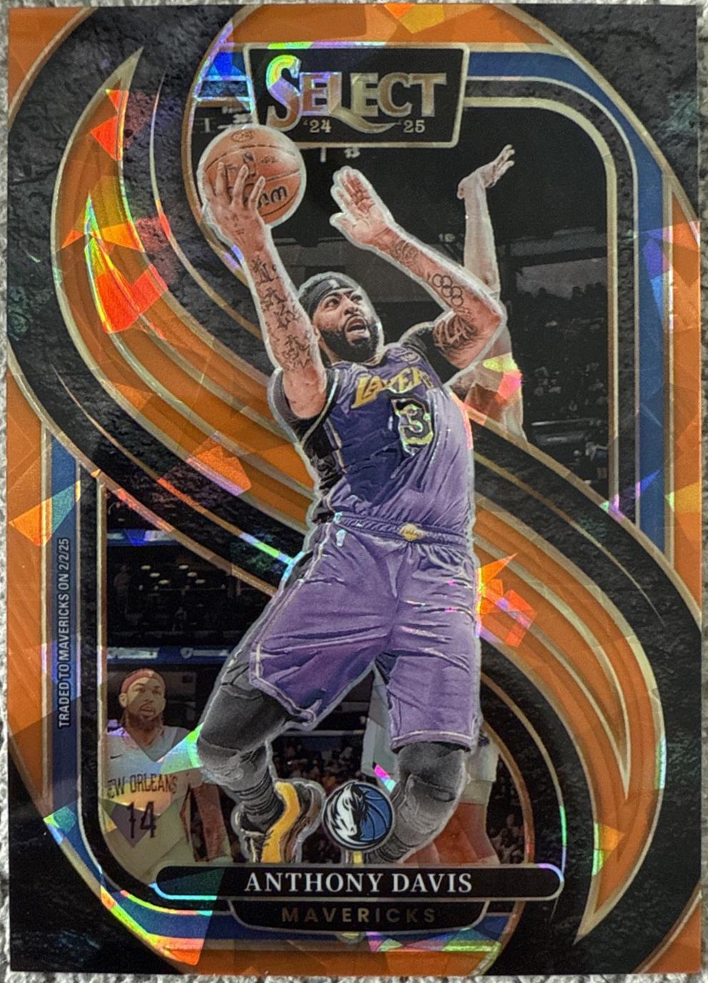 Anthony Davis [Orange Cracked Ice Prizm] #333