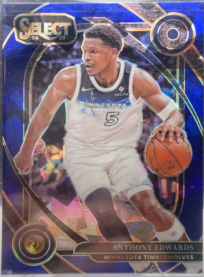 Anthony Edwards [Blue Cracked Ice Prizm] #248