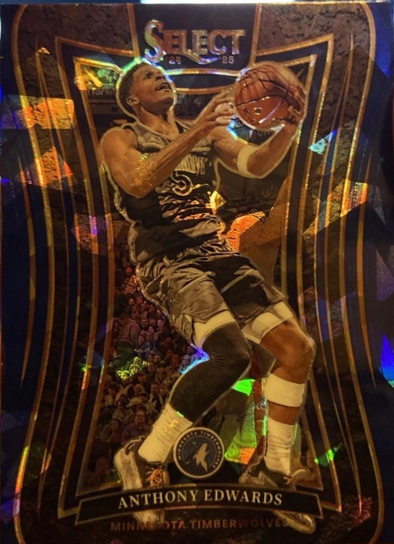 Anthony Edwards [Blue Cracked Ice Prizm] #365