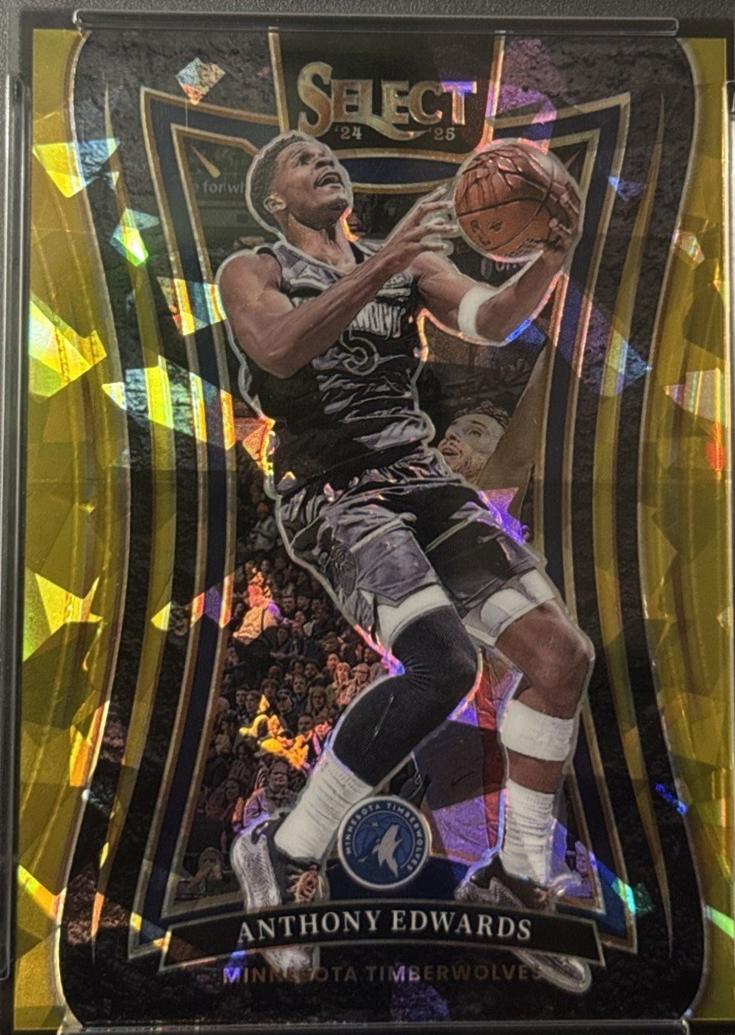 Anthony Edwards [Gold Cracked Ice Prizm] #365