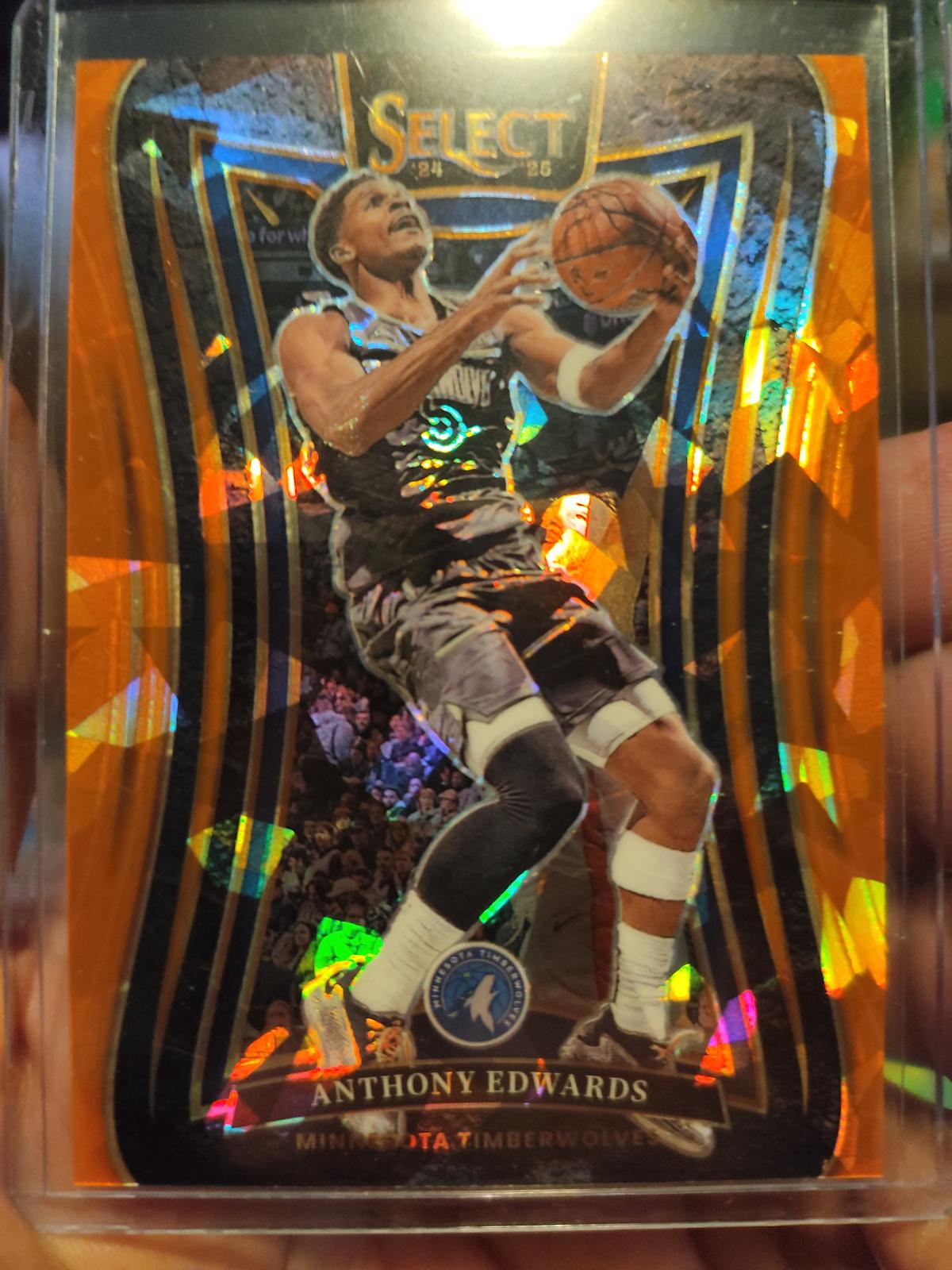 Anthony Edwards [Orange Cracked Ice Prizm] #365