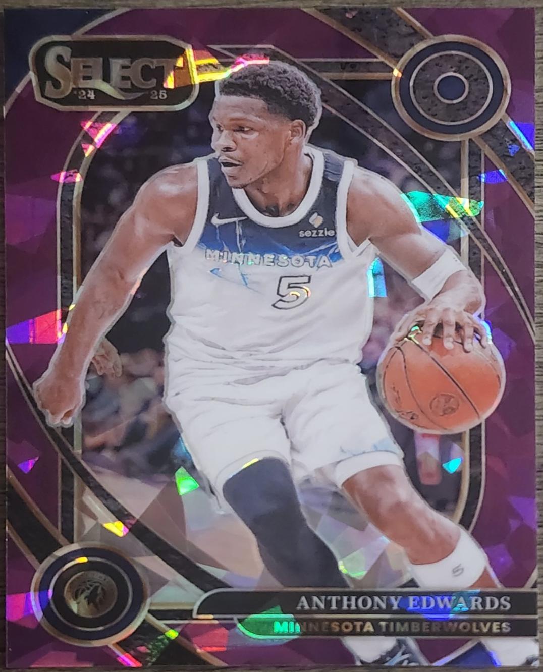 Anthony Edwards [Purple Cracked Ice Prizm] #248