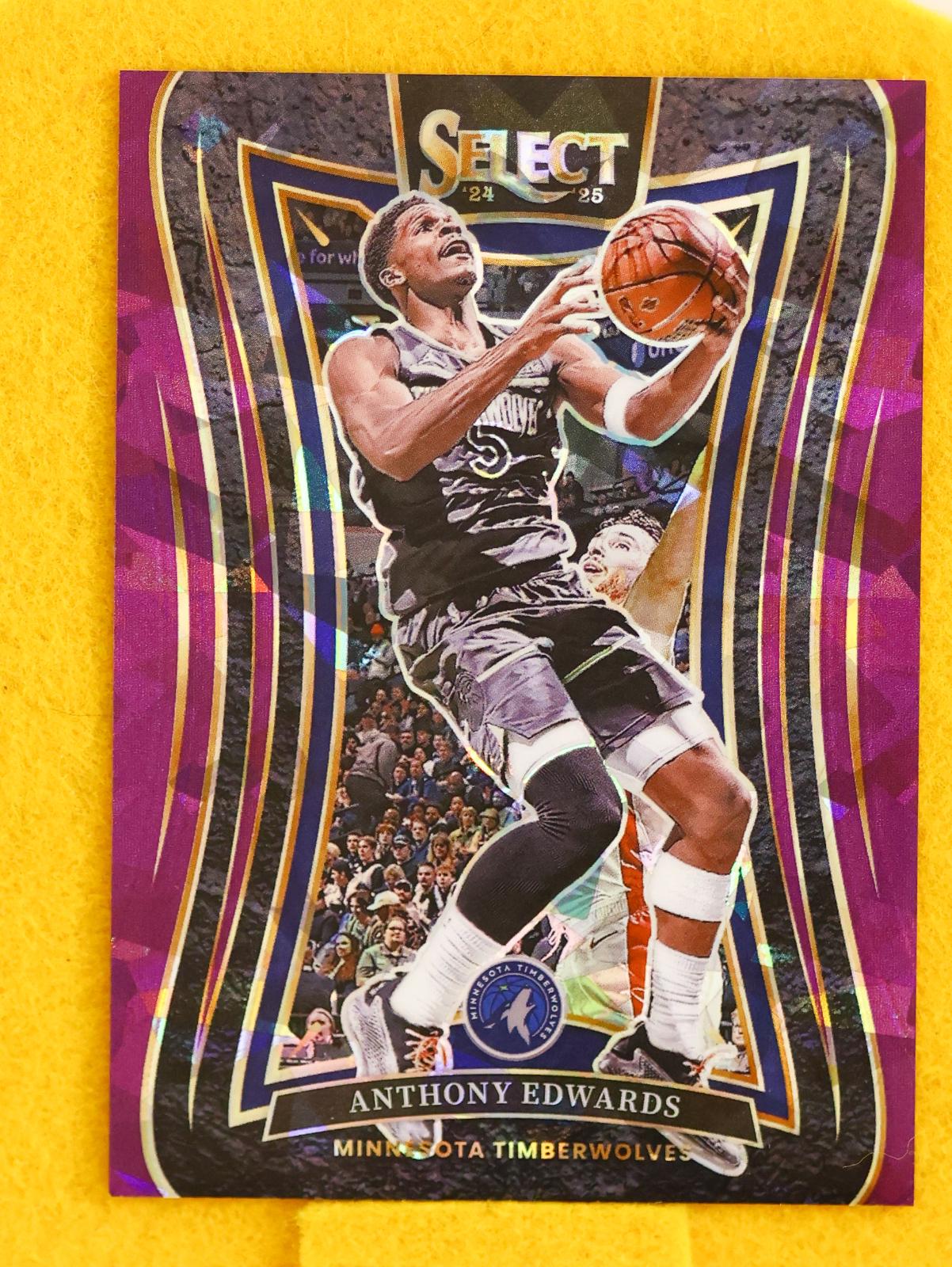 Anthony Edwards [Purple Cracked Ice Prizm] #365
