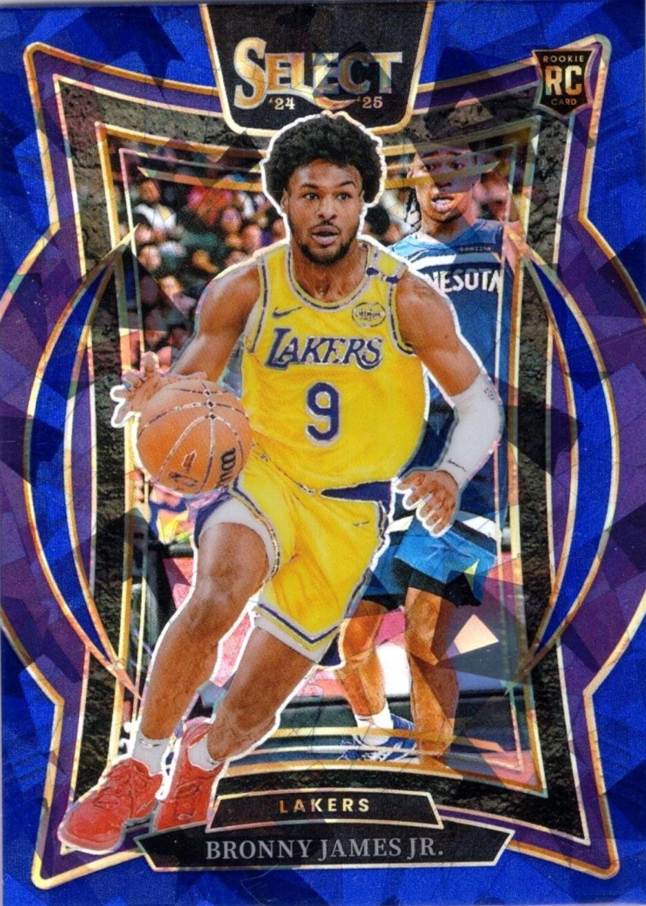 Bronny James Jr. [Blue Cracked Ice Prizm] #90