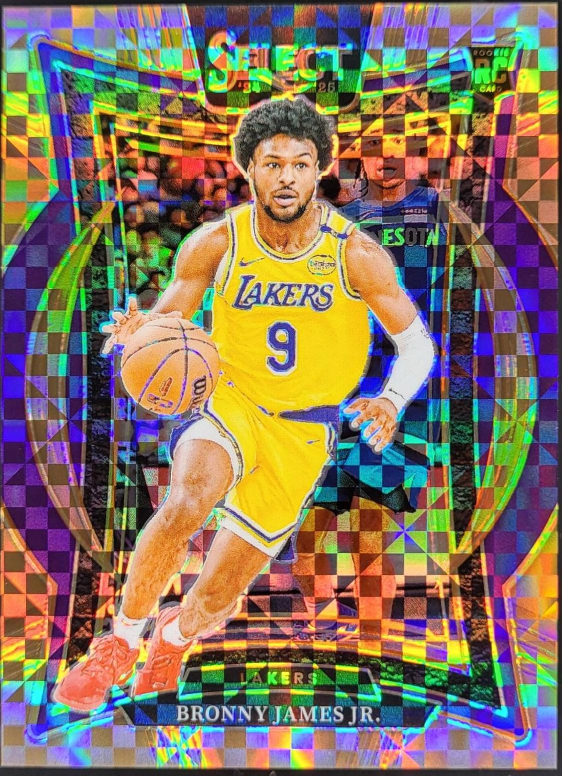 Bronny James Jr. [Bronze Checker Prizm] #90