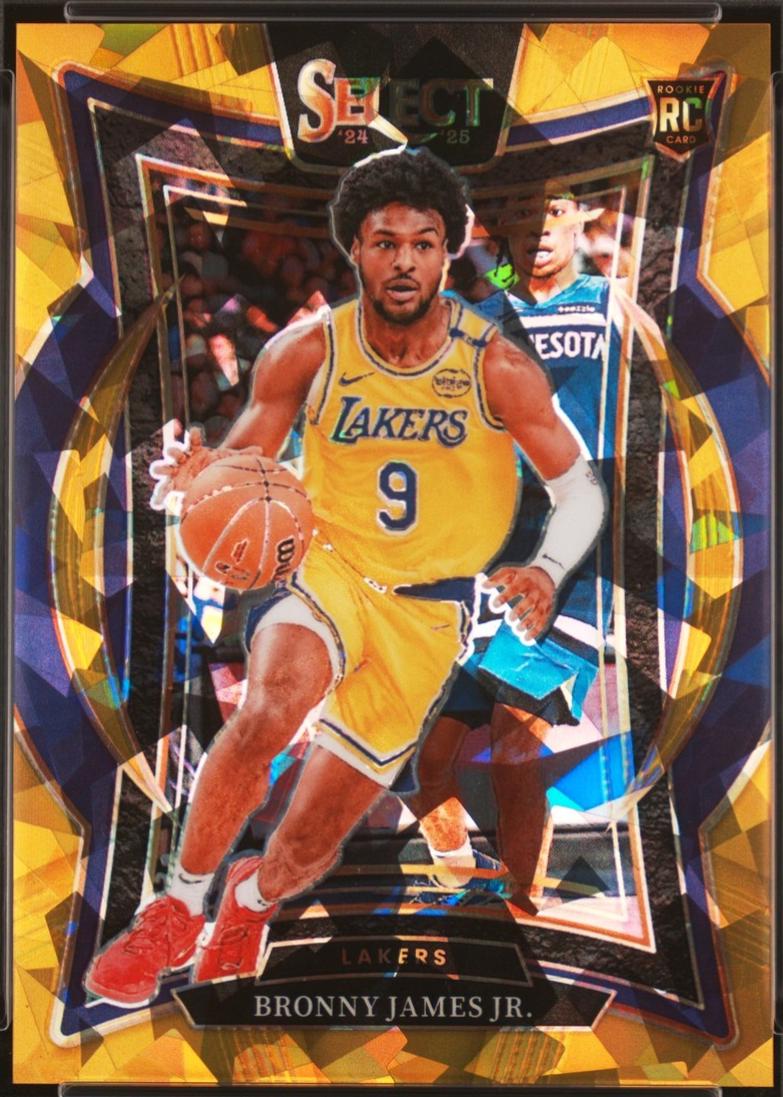 Bronny James Jr. [Gold Cracked Ice Prizm] #90