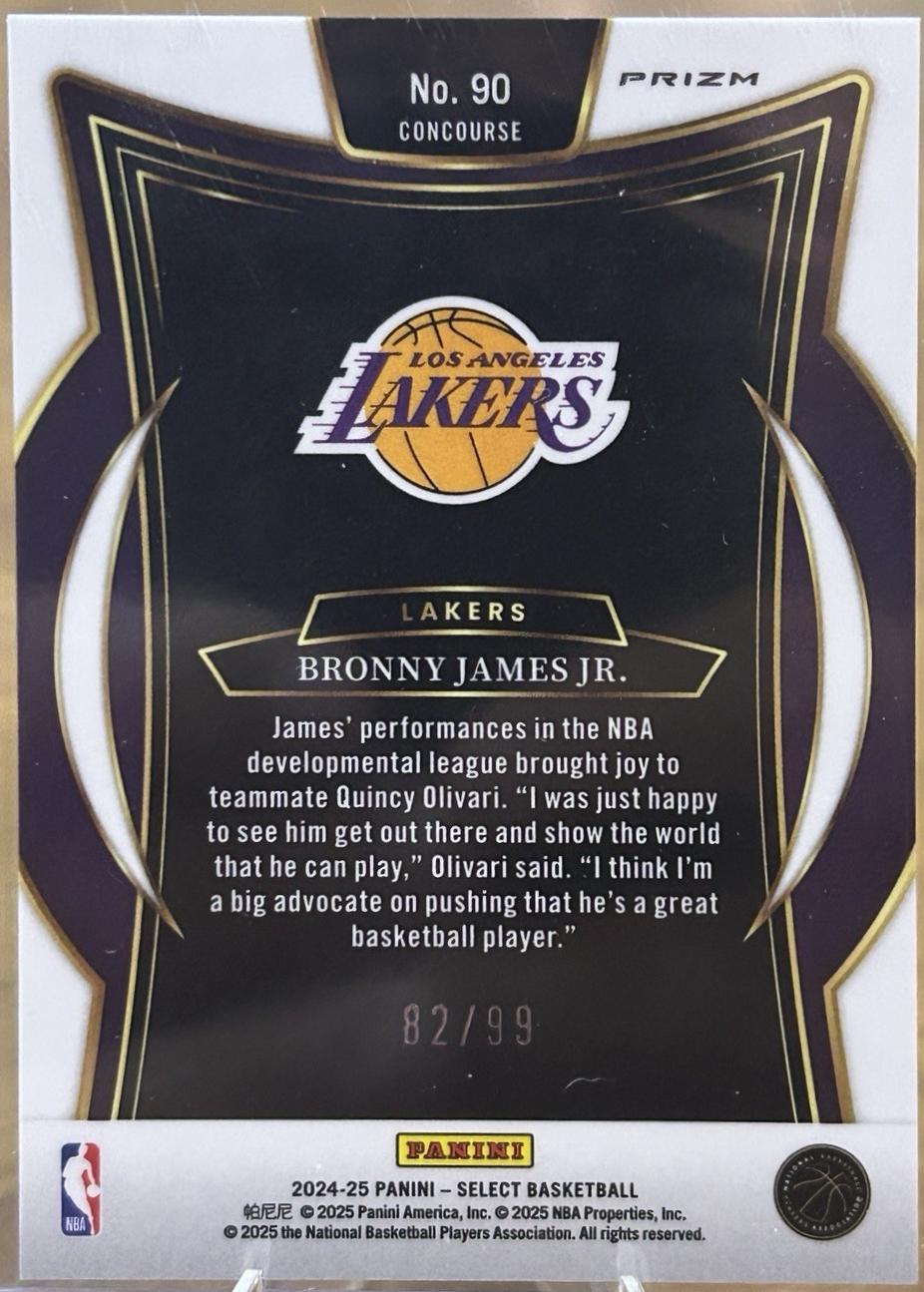 Bronny James Jr. [Light Blue Disco Prizm] #90