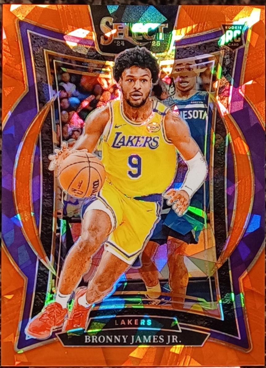 Bronny James Jr. [Orange Cracked Ice Prizm] #90