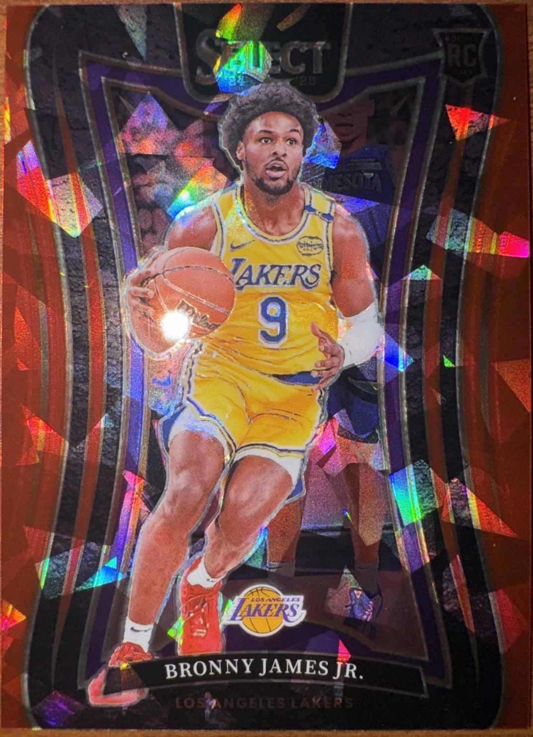 Bronny James Jr. [Red Cracked Ice Prizm] #369