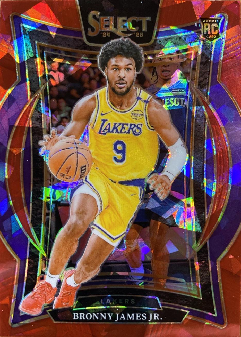 Bronny James Jr. [Red Cracked Ice Prizm] #90