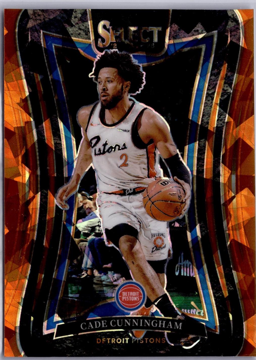 Cade Cunningham [Orange Cracked Ice Prizm] #301