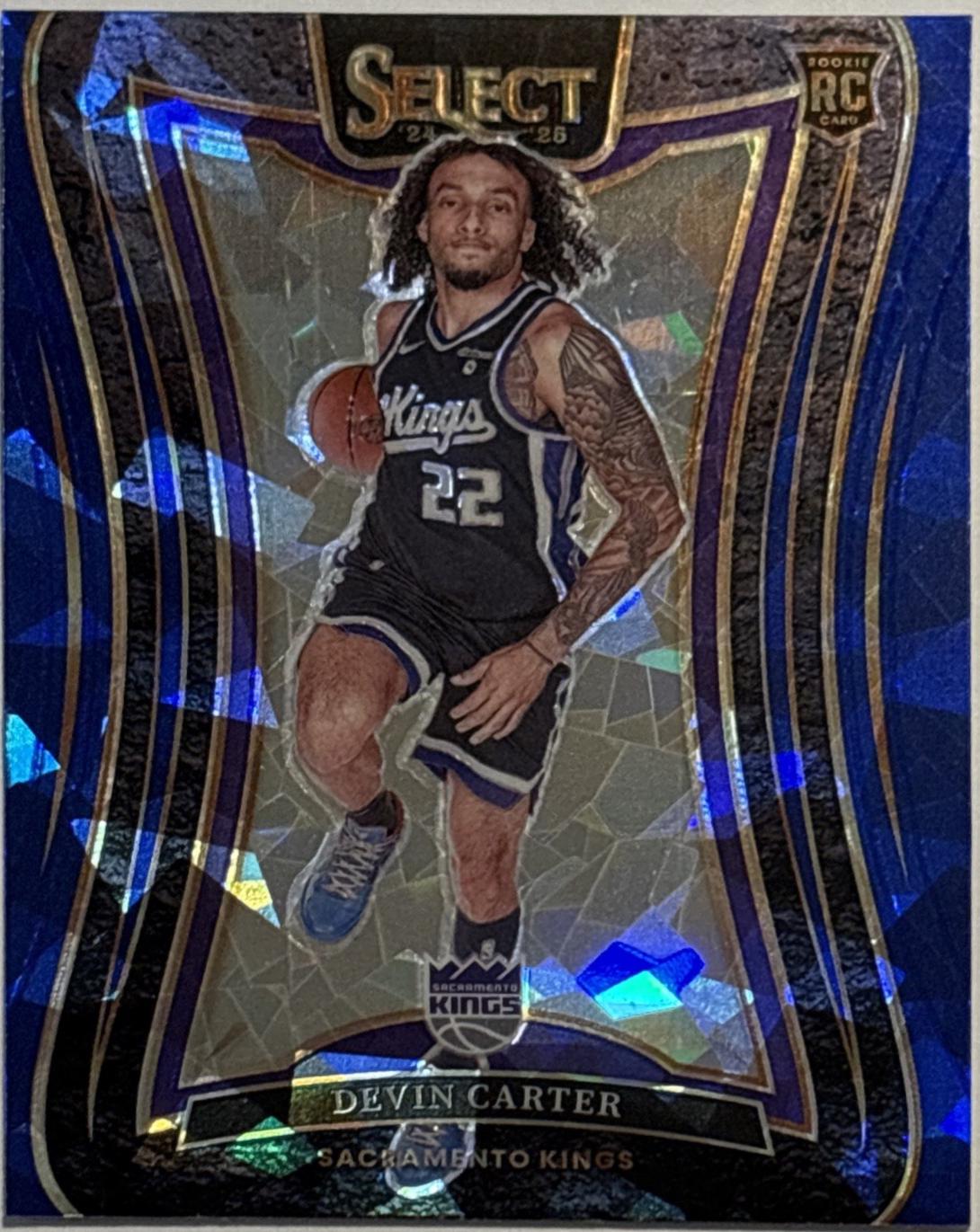 Devin Carter [Blue Cracked Ice Prizm] #381