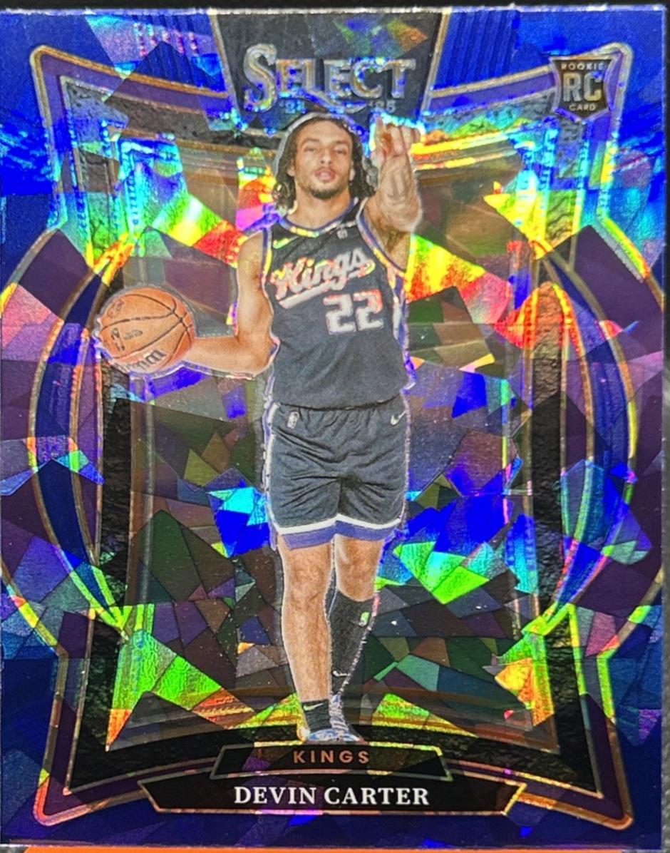 Devin Carter [Blue Cracked Ice Prizm] #92