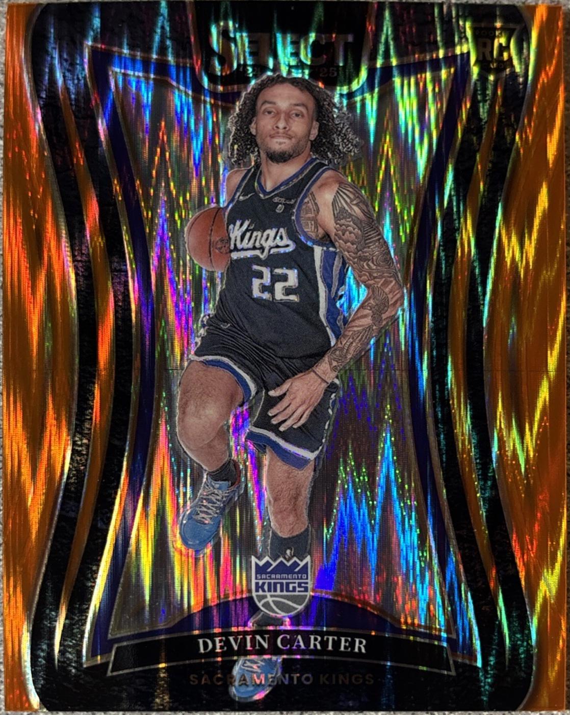 Devin Carter [Orange Flash Prizm] #381