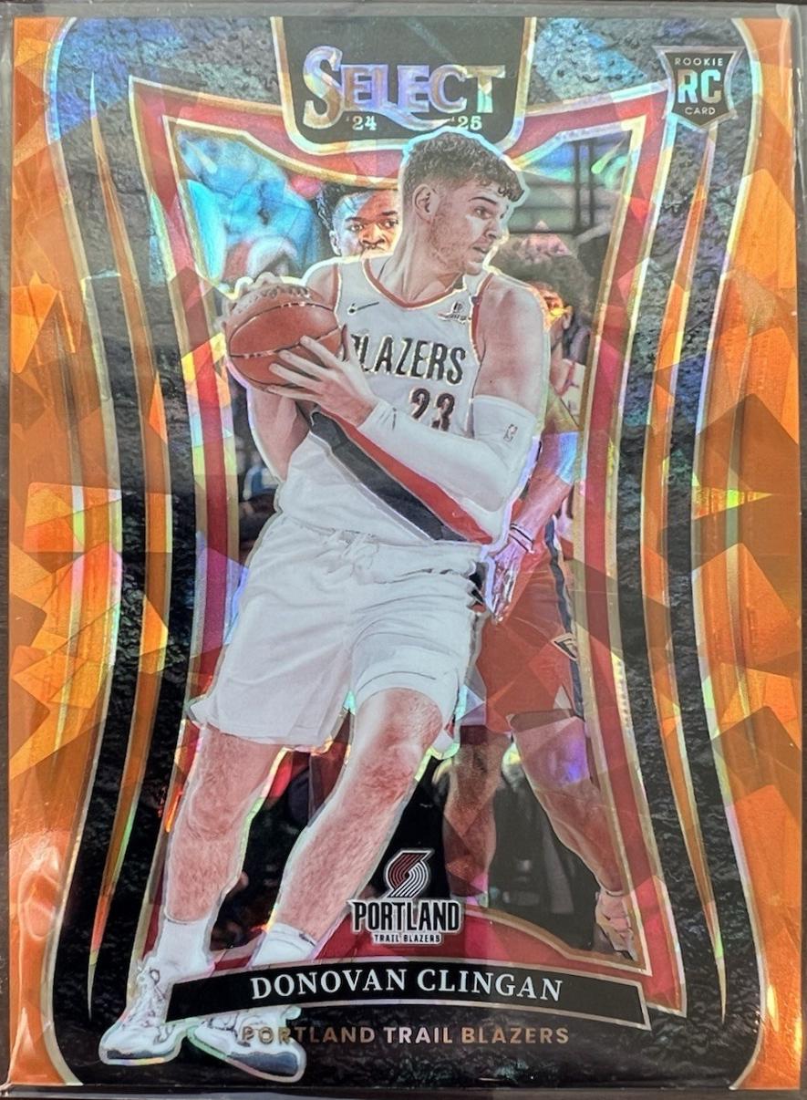 Donovan Clingan [Orange Cracked Ice Prizm] #390