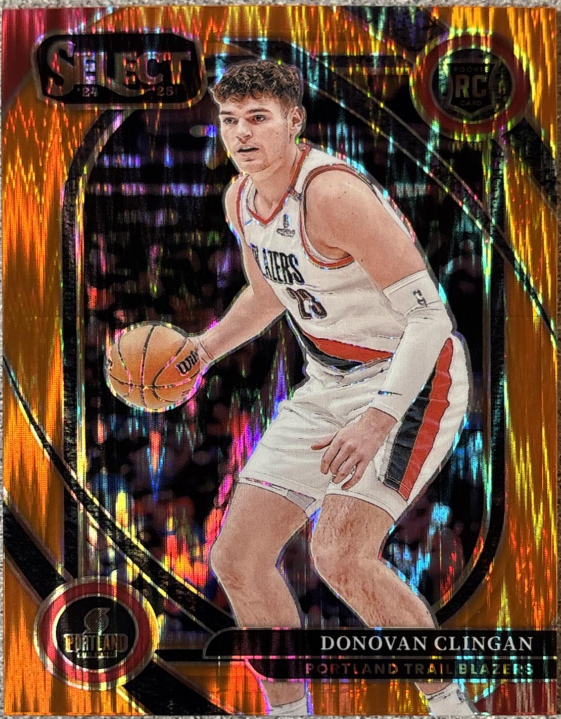 Donovan Clingan [Orange Flash Prizm] #270