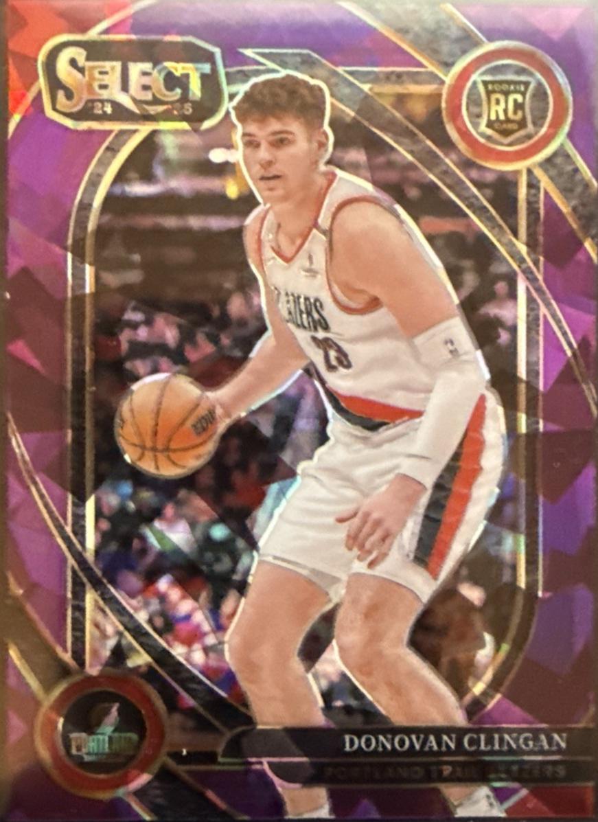 Donovan Clingan [Purple Cracked Ice Prizm] #270