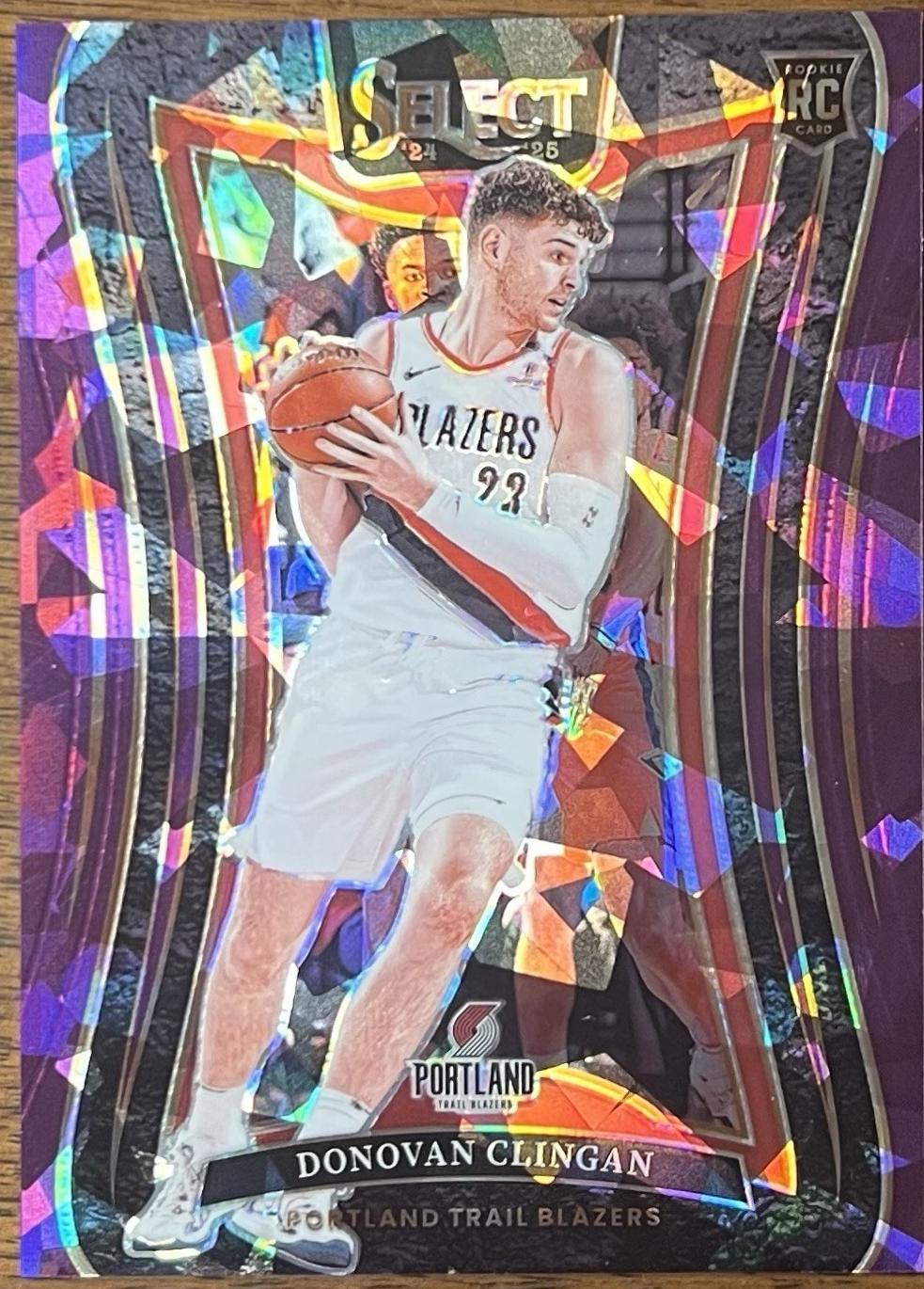 Donovan Clingan [Purple Cracked Ice Prizm] #390