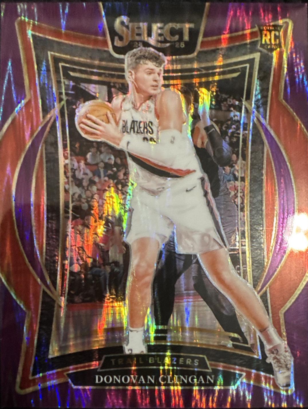 Donovan Clingan [Purple Flash Prizm] #390