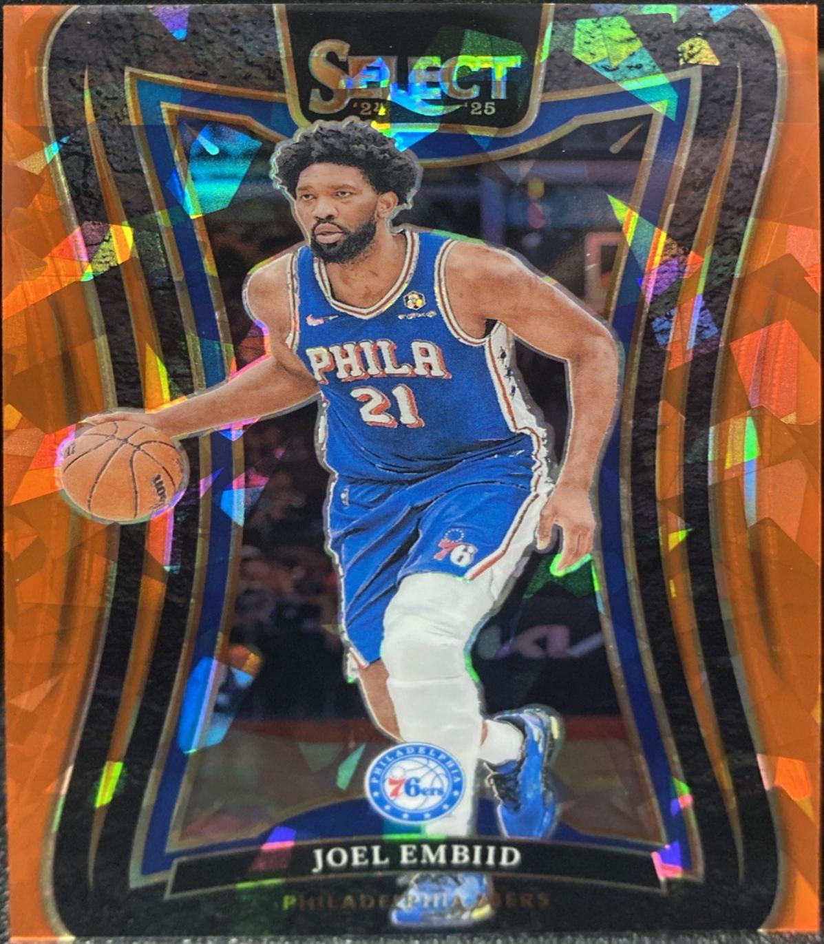 Joel Embiid [Orange Cracked Ice Prizm] #321