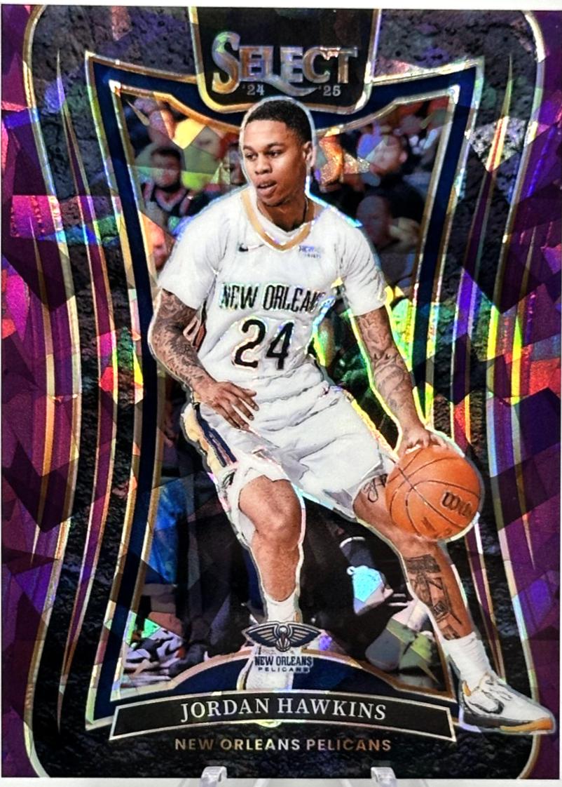 Jordan Hawkins [Purple Cracked Ice Prizm] #348