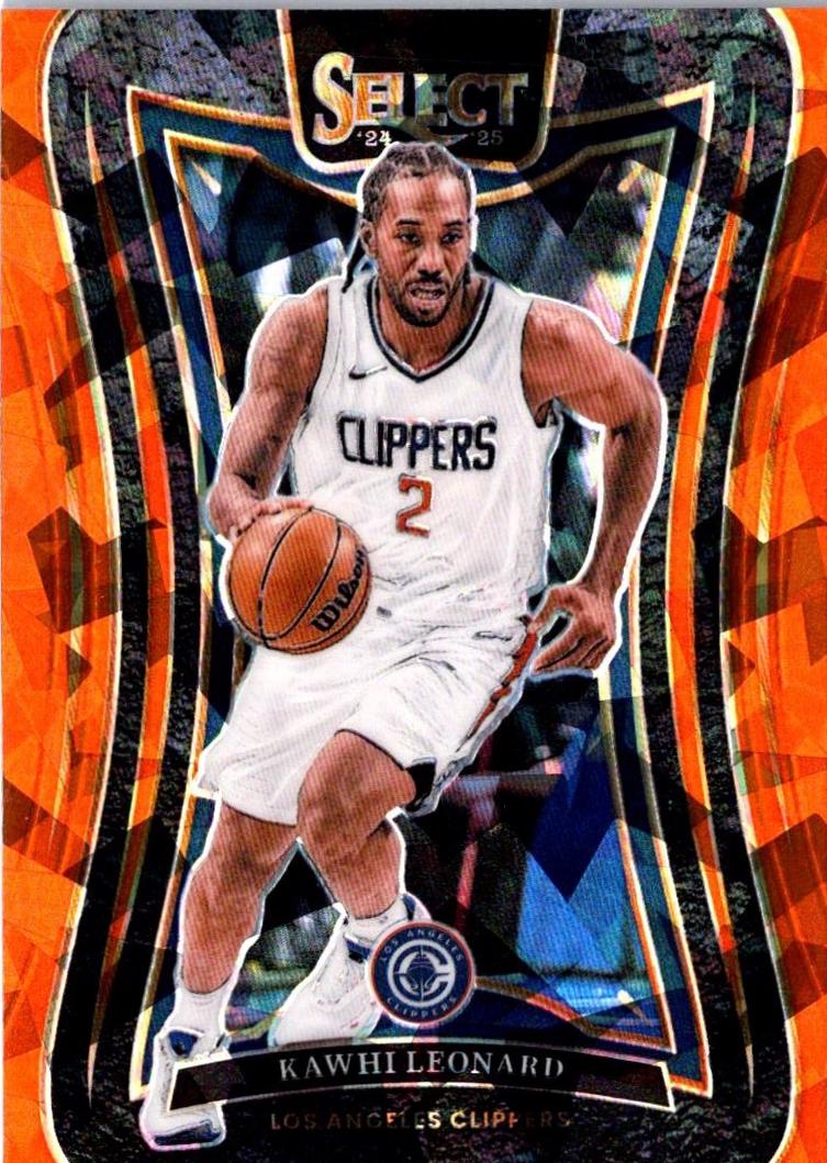 Kawhi Leonard [Orange Cracked Ice Prizm] #350