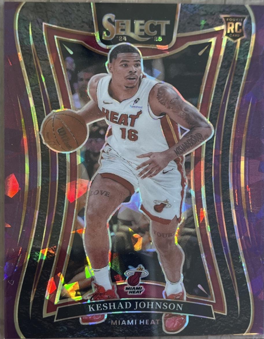Keshad Johnson [Purple Cracked Ice Prizm] #387