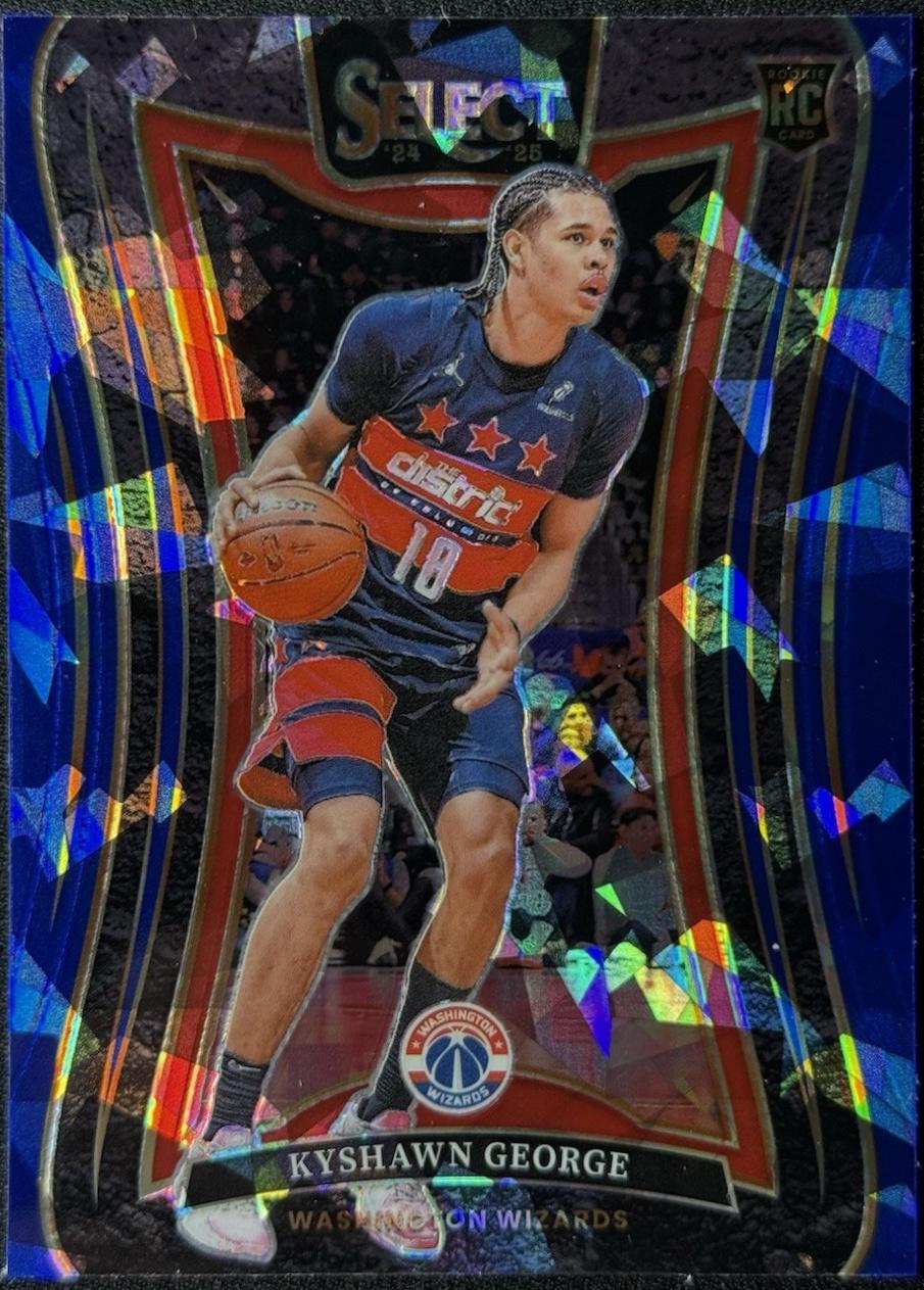 Kyshawn George [Blue Cracked Ice Prizm] #374