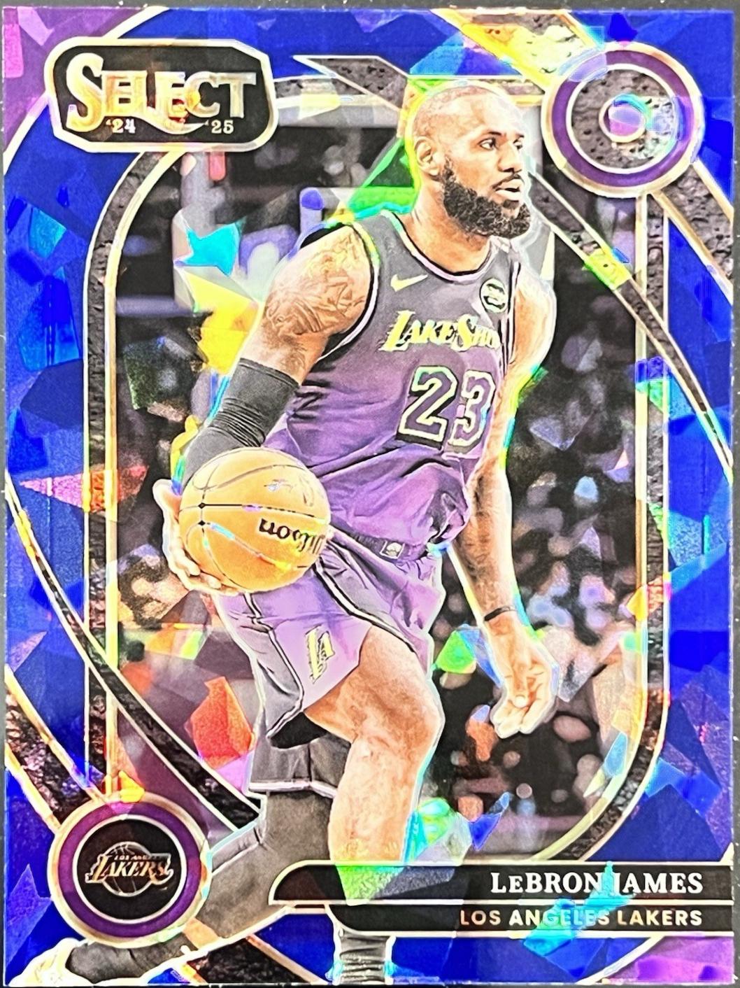 LeBron James [Blue Cracked Ice Prizm] #241